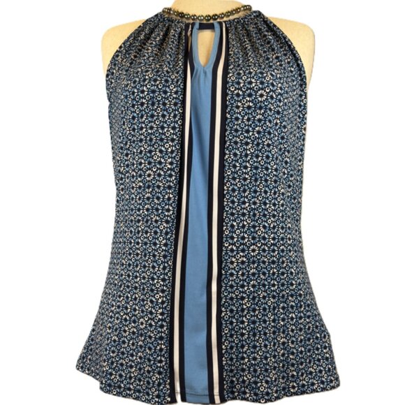 Michael Kors Tops - Michael Michael Kors Halter Keyhole Neck Colorblock sleeveless blouse Women's L